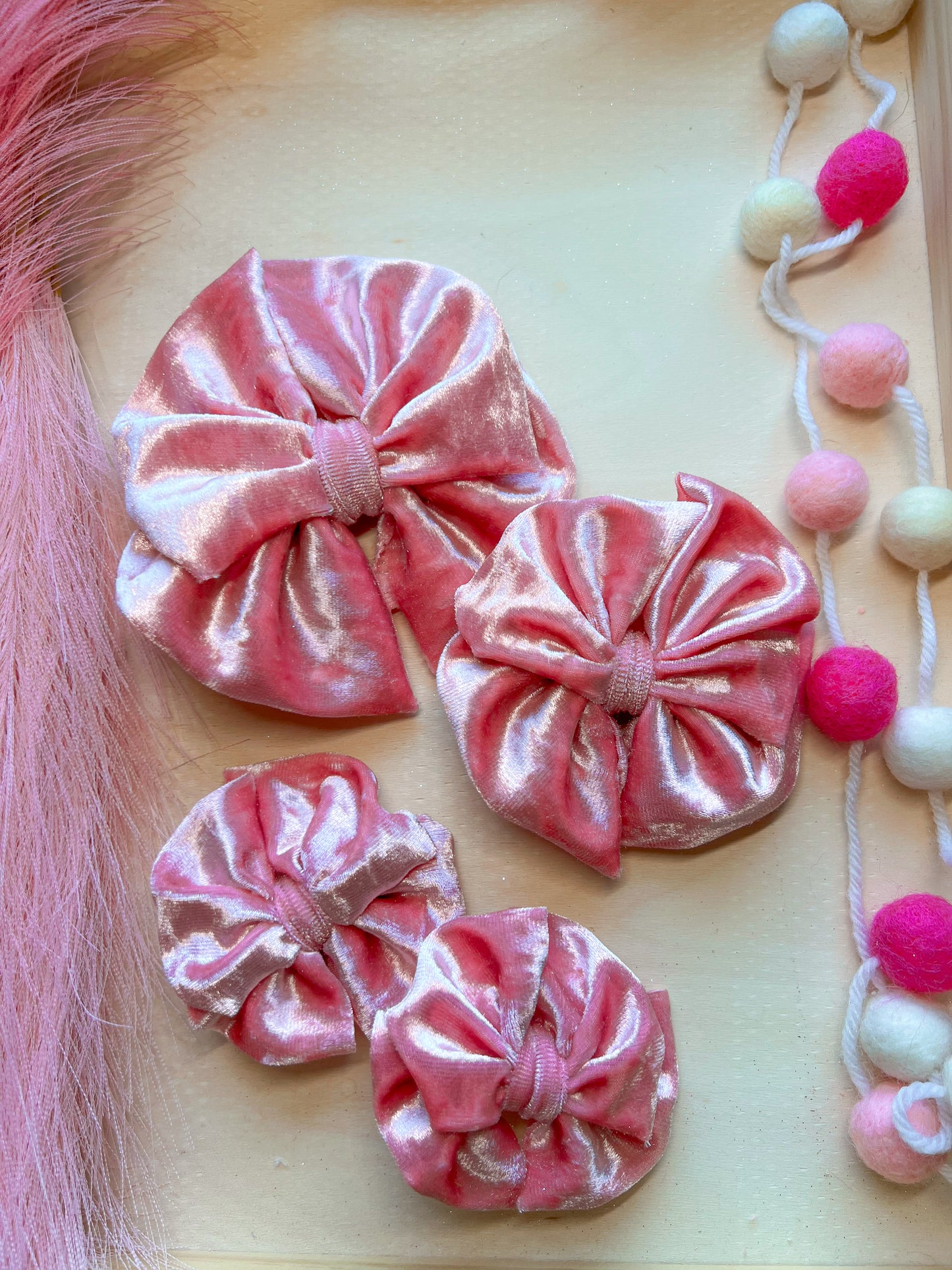 Pink iced-velvet