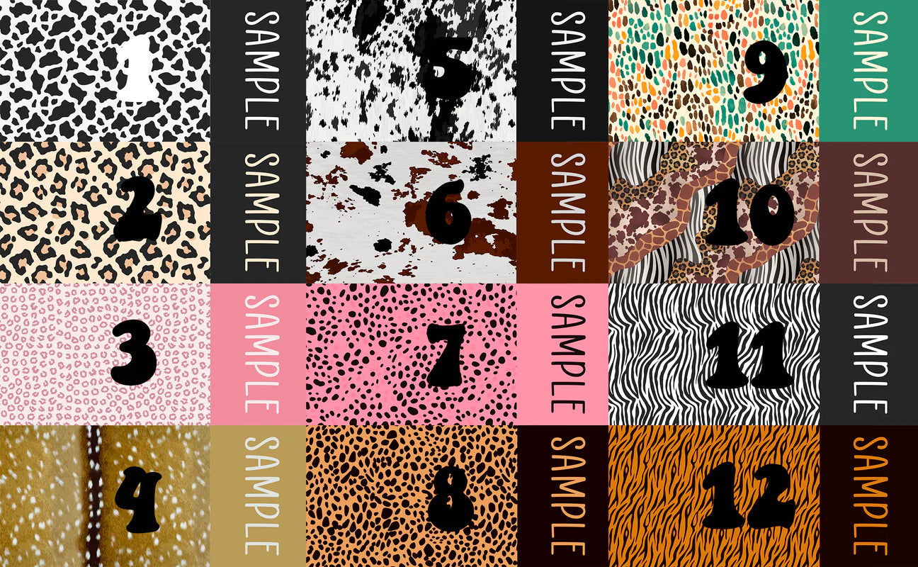 Animal Print - Custom Name Bows