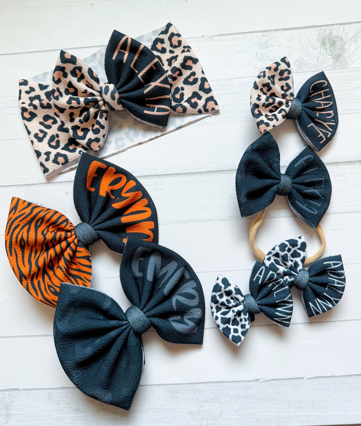 Animal Print - Custom Name Bows
