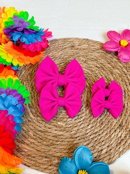 Neon Fuchsia Ribbed