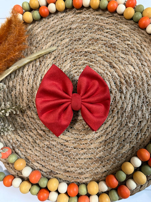Autumn Suede Bow